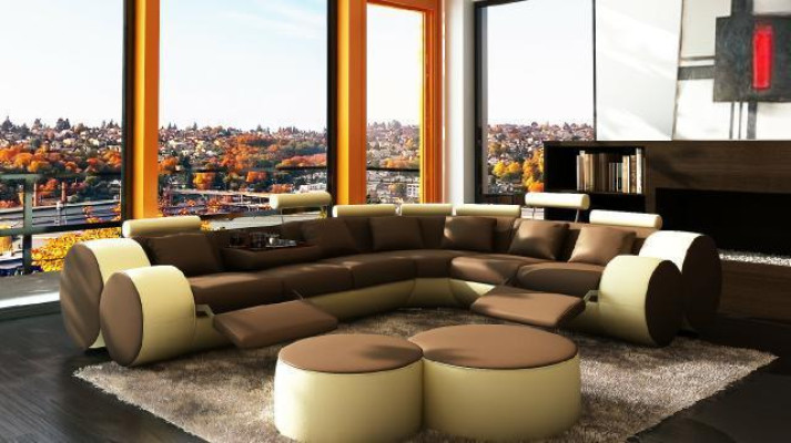 Designer ledersofa mit usb sofa ledercouch ecksofa wohnlandschaft maßanfertigung