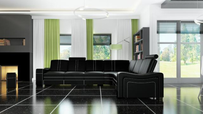 LEDERSOFA XXL WOHNLANDSCHAFT GARNITUR LEDER ECKCOUCH GARNITUR mit USB POLSTER