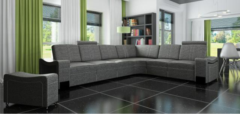 Stoffcouch Sofa Eck Wohnlandschaft Textil Polster Eckcouch Massanfertigung USB
