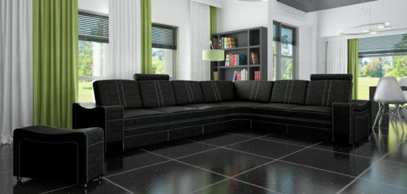 Stoffcouch Sofa Eck Wohnlandschaft Textil Polster Eckcouch Massanfertigung USB