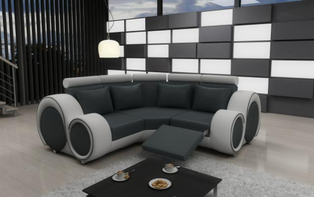LEDERSOFA WOHNLANDSCHAFT COUCH DESIGN ECKSOFA BERLIN SOFA GARNITUR mit USB