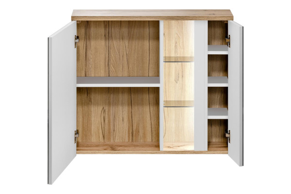 Spiegelschrank Wandschrank Badezimmerschrank mit Spiegel 80 cm LED