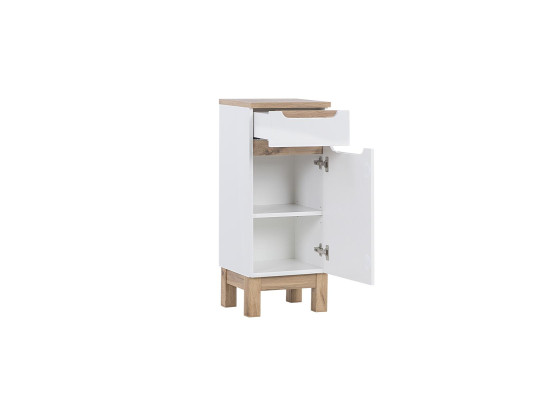 Badmöbel Unterschrank Regale Standfüßen Hochglanz weiß Badschrank