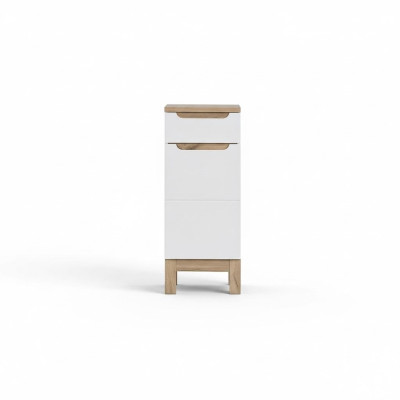 Badmöbel Unterschrank Regale Standfüßen Hochglanz weiß Badschrank