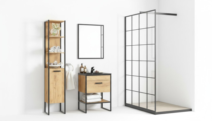 Design Badezimmer Möbel Bad 5 tlg. Set Garnitur Schrank Waschbecken