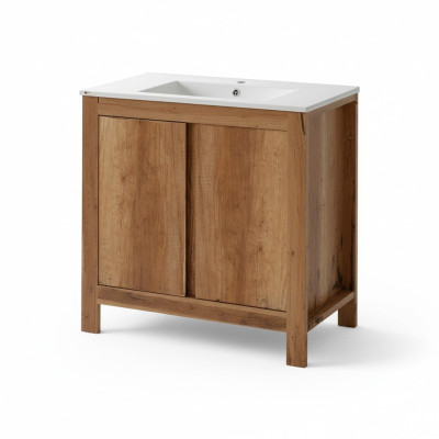 Badmöbel Set 80cm Waschbecken mit Unterschrank Dekorative Modern Waschtisch