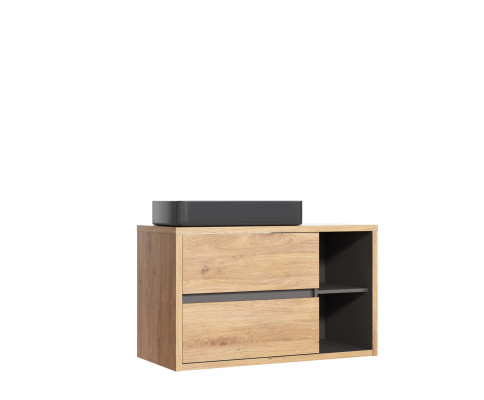 Waschbeckenunterschrank mit Waschtisch hängend 100 cm Badezimmerschank