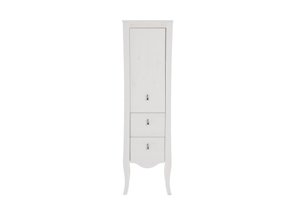 Badmöbel Badezimmer Schrank Holz Hochschrank weiß Badschrank