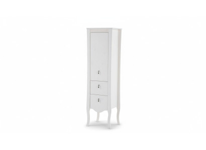 Badmöbel Badezimmer Schrank Holz Hochschrank weiß Badschrank