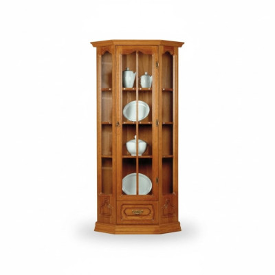 Klassische Schrank Anrichte Vitrine Kommode Vitrinen Glasschrank