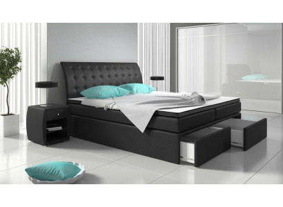 Boxspringbett Betten Bett Polster Kunstleder Designer Hotel Doppel Luxus Design