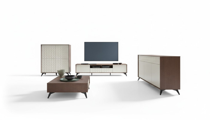Set Modern Wohnwand Kommode RTV Wohnzimmer Tisch Wohnwände