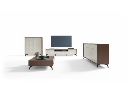 Set Modern Wohnwand Kommode RTV Wohnzimmer Tisch Wohnwände