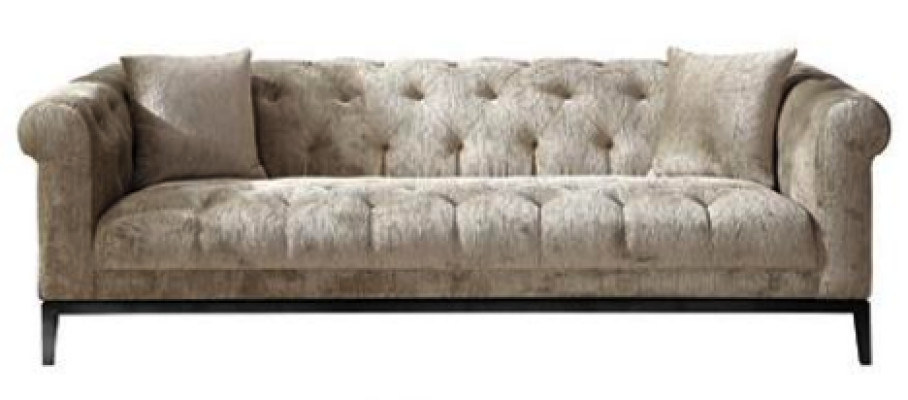 Edle Luxus Chesterfield Sofa Couch Polster Stoff Leder Couchen Polster
