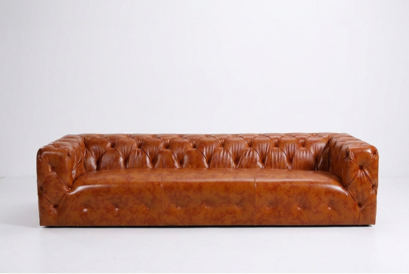 Chesterfield Sofa Couch Polster Stoff Leder Couchen Polster Garnitur 4 Sitzers