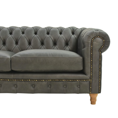 Design Leder Sofa Couch - Chesterfield Polster Dreisitzer 240cm Neu