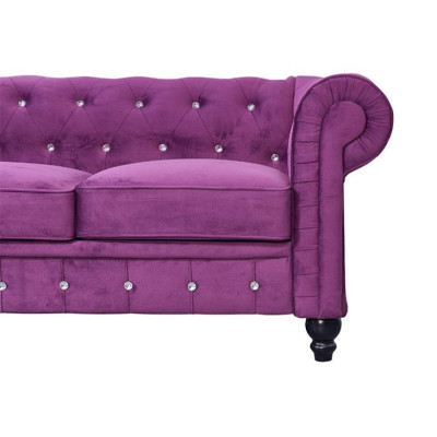 Chesterfield Sofa Couch Polster Stoff Leder Couchen Polster Garnitur 2 Sitzers