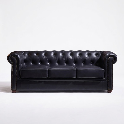 Chesterfield Sofa Couch Polster Stoff Leder Deko Garnitur Polster Couchen