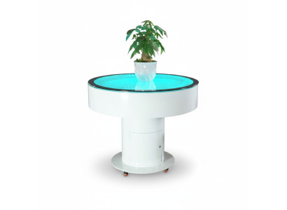 Runder Tisch Stehtisch Bar Rund Tische LED Wasser Spiel Beleuchtet LED