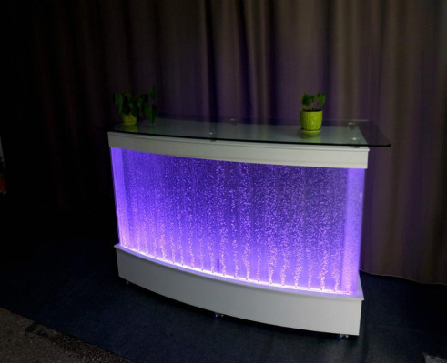 Wasser Wand Design Bar Thresen Theke Säule Beleuchtete Luxus Tische