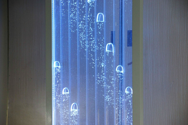 Trennwand Regal Schrank Wasserwand Säule Wände Waterwall LED