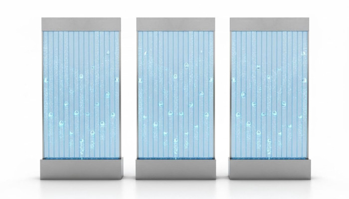 Wandpaneel mit Wasserblasen LED Neu Wasserwand Designer Wasser Wand Beleuchtete