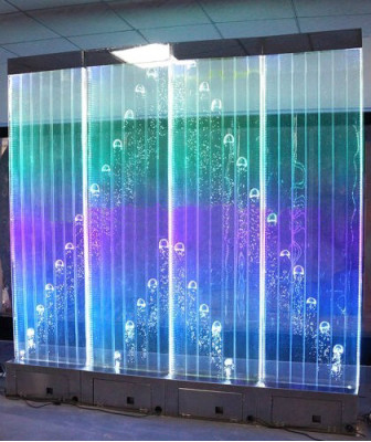 Wandpaneel LED Wasserwand Wasser Wände Wasser Modern Blasen Dekorative Wand