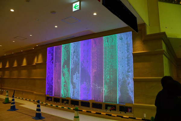 Trennwand Regal Schrank Wasserwand Säule Wände LED 60x240 Wasserwände Waterwall
