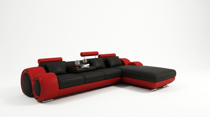 Ecksofa Sofa Couch Polster Wohnlandschaft Leder Eck Sofas Garnitur