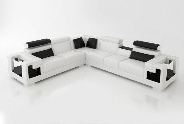 Ecksofa Sofa Couch Polster Wohnlandschaft Leder Eck Sofas Garnitur L Form Neu