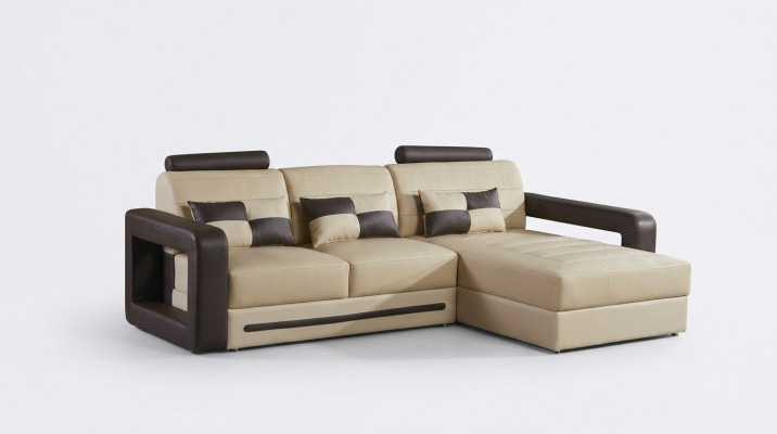 Ecksofa L Form Sofa Couch Polster Garnitur Wohnlandschaft Ledersofa