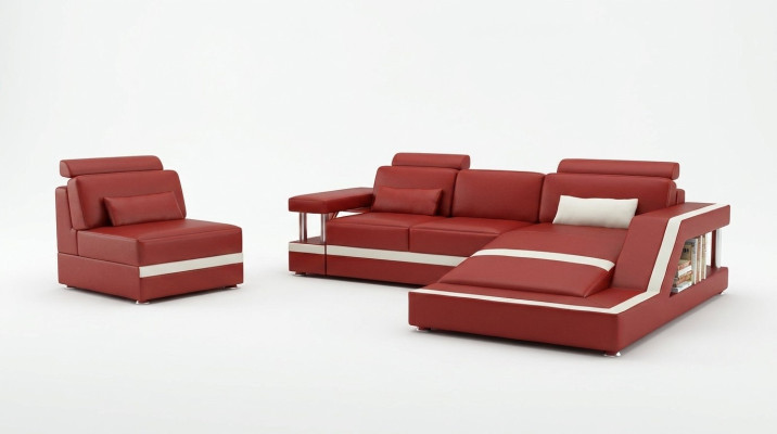 Ecksofa Sofagarnitur Couch Ecke Polster Hocker Set Komplett Sessel Sofa