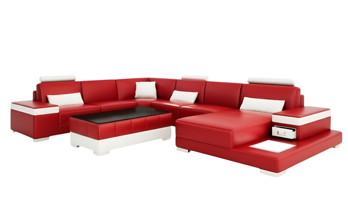 Designer Sofa Couch Ecksofa Luxus Polster Garnitur Wohnlandschaft U-Form Neu