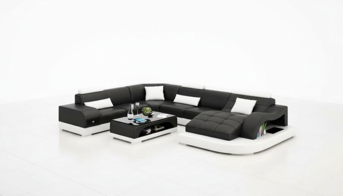 Sofa Wohnlandschaft U Form Ecksofa Couch Garnitur Polster Big xxl Sofas Couchen