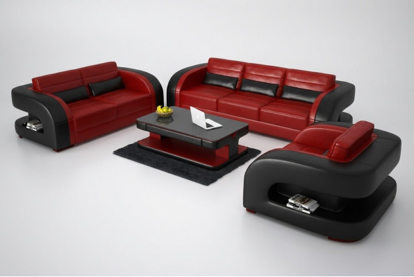 Sofa Sofagarnitur 3+1+1 Sitzer Set Design Polster Couchen Couch Modern