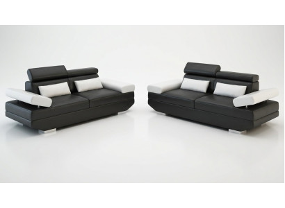 Luxus Möbel Sofagarnitur Couch Sofa Polster 3+3 Sitzer + Hocker Wohnzimmer