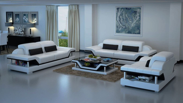 Sofagarnitur Komplett Set Wohnzimmer Garnituren 3+1+1 Sitzer Sofa Polster
