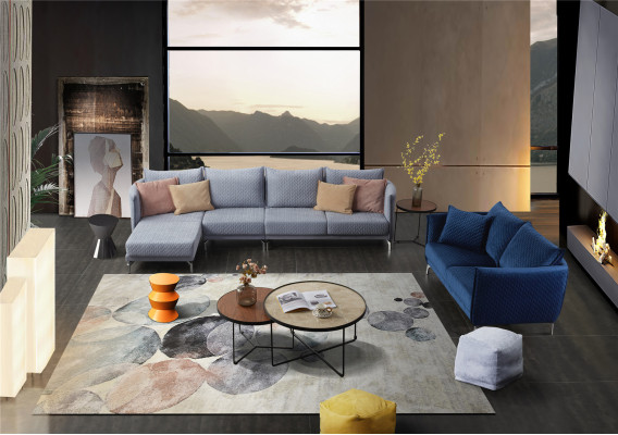 Design Polster Luxus Sitz Sofa Couch Textil Sofa 2 Sitzer Neu