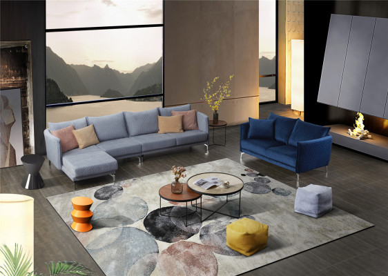 Design Polster Luxus Sitz Sofa Couch Textil Sofa 3 Sitzer Stoff Dreisitzer Samt