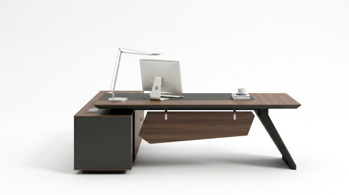 Home Office Schreibtisch Büro Einrichtung Tisch mit Schubladen Arbeitszimmer