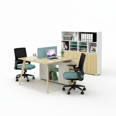 Schreibtisch workstation tisch 2 arbeitsplätze counter holz tische büro möbel