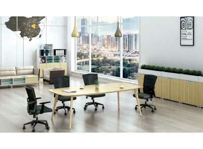 Moderner Büro Konferenztisch Tische Holz Design Möbel Besprechungs