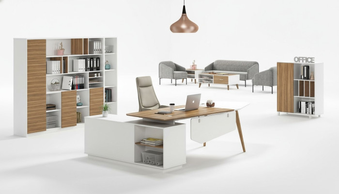 Eckschreibtisch Arbeits Schreib Büro Tisch Luxus Designer Klasse Möbel