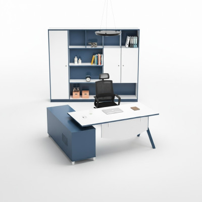 Büro Einrichtung Schreibtisch Aktenschrank Möbel Schreibtische Tische 2tlg.