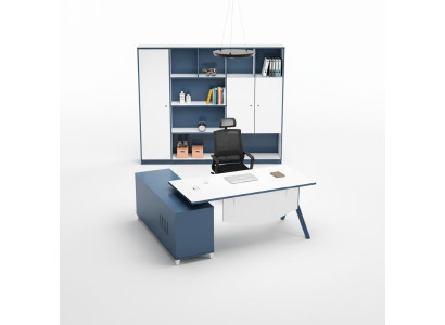 Büro Einrichtung Schreibtisch Aktenschrank Möbel Schreibtische Tische 2tlg.