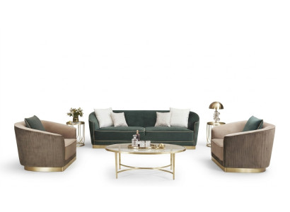 Klassische Wohnzimmer Sofagarnitur Couch Sitzgruppe Polstergruppen Sofa