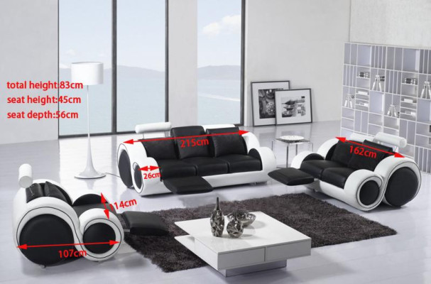 Ledersofa Couch Sofagarnitur Neu 3+2 Sitzer Garnitur Design Modern Sofa