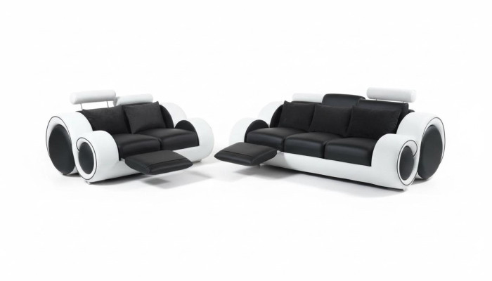 Ledersofa Couch Sofagarnitur Neu 3+2 Sitzer Garnitur Design Modern Sofa