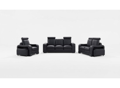 Design Ledersofa Couch Garnituren 3+2+1 Sitzer Garnitur Sofagarnitur Sofa