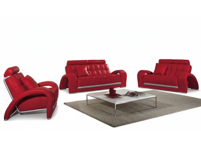 Sofagarnitur 3+2+1 Sitzer Sofa Couch Garnituren Leder Sofas Polster Stoff Textil